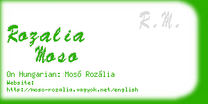 rozalia moso business card