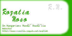 rozalia moso business card